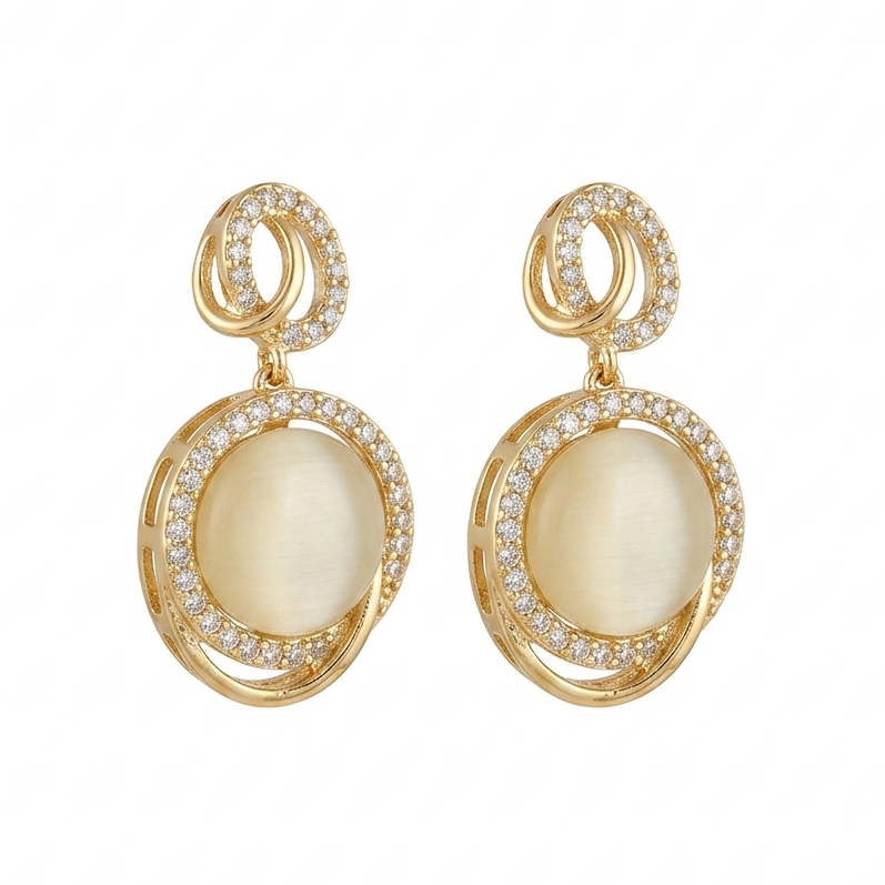 Lunar Orbit Drop Earrings