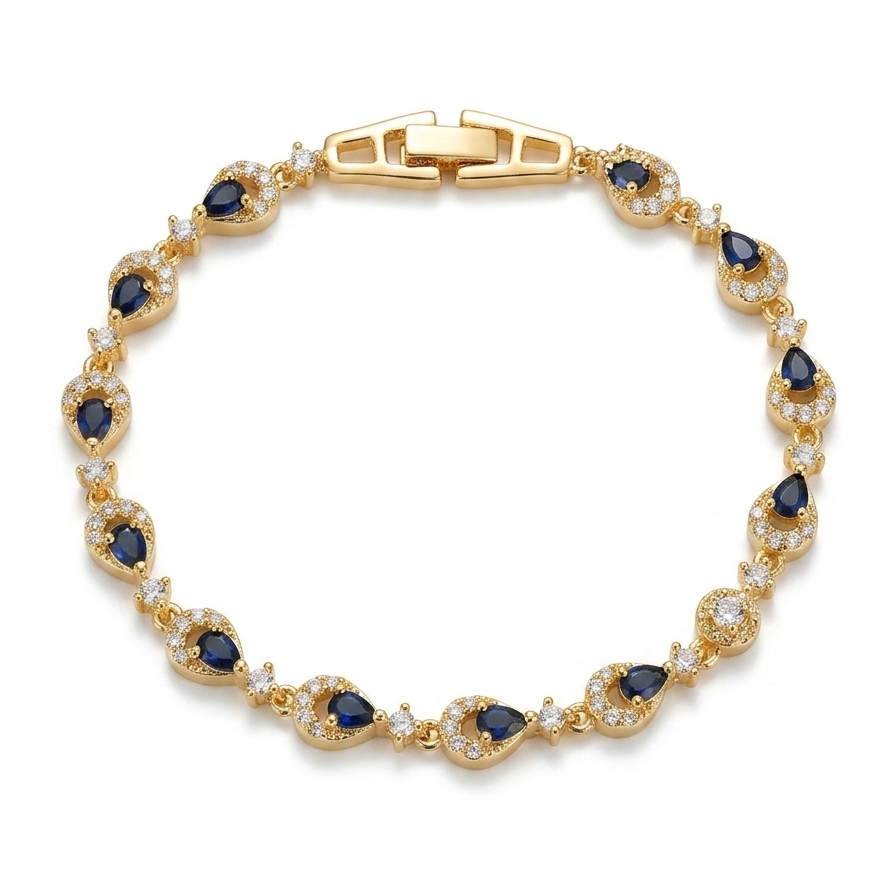 Royal Blue Sapphire CZ Tennis Bracelet