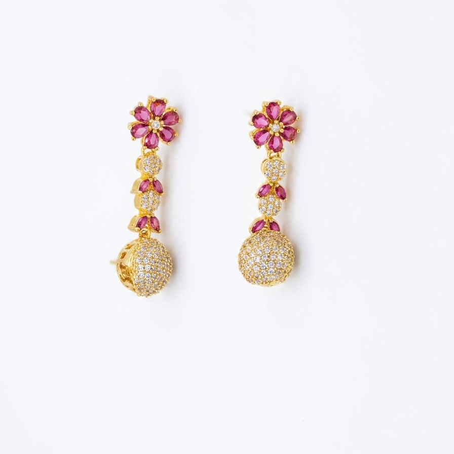 Blossom & Globe Drop Earrings