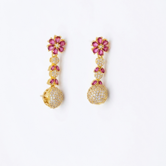 Blossom & Globe Drop Earrings