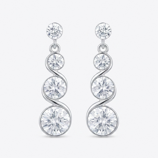Infinity Trio Drop Earrings