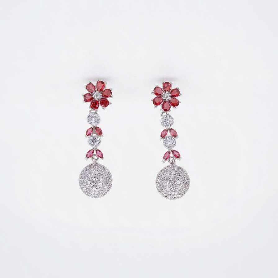Blossom & Globe Drop Earrings