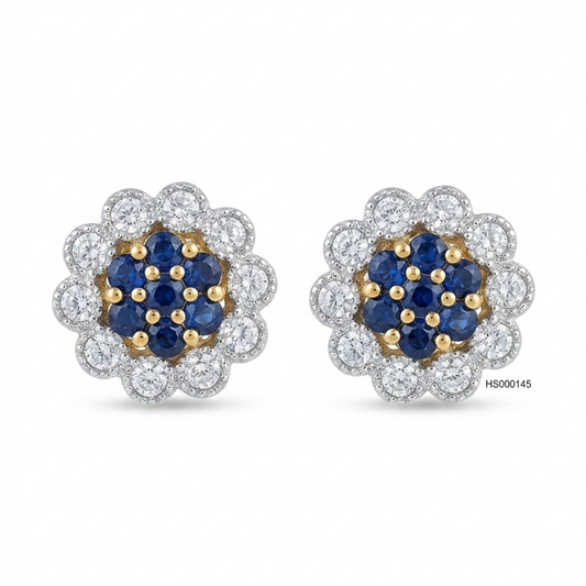 Floral Cluster Stud Earrings