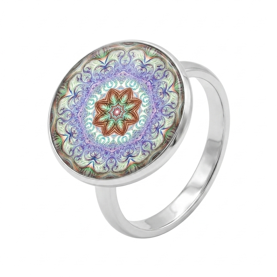 Bohemian Glass Dome Statement Rings