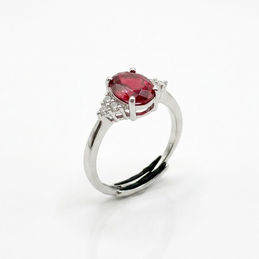 Luxury Oval Gemstone Adjustable Ring