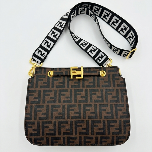 Elegant Two-Tone Handbag