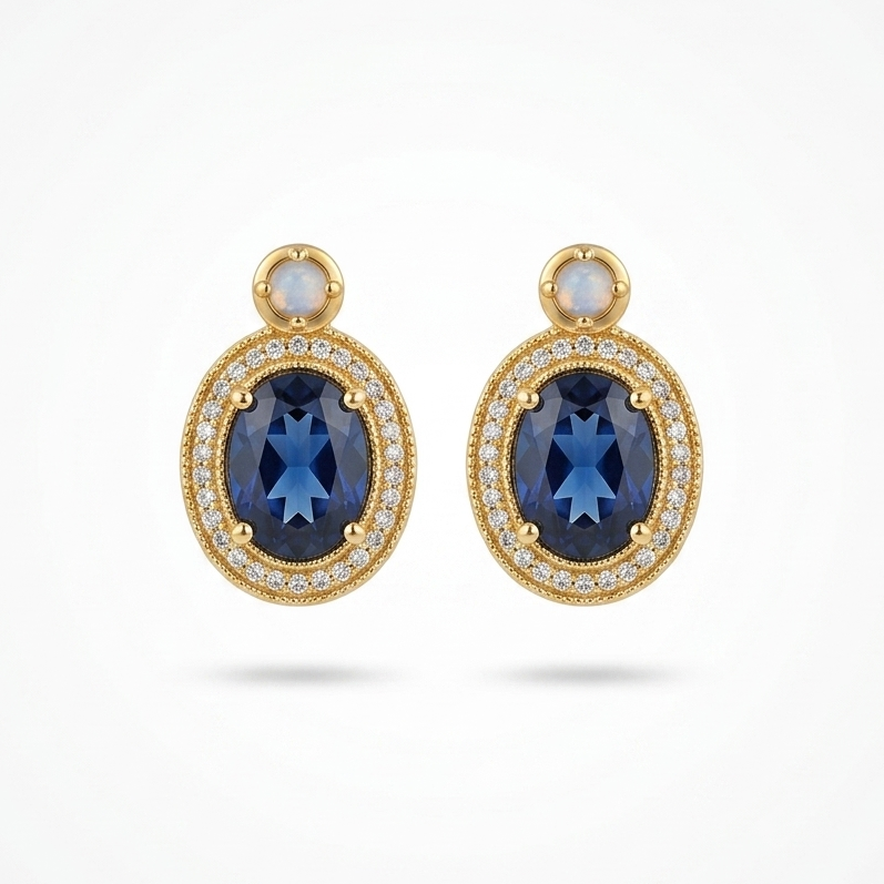 Vintage Royale Oval Stud Earrings