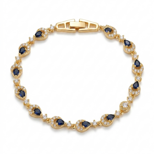 Royal Blue Sapphire CZ Tennis Bracelet