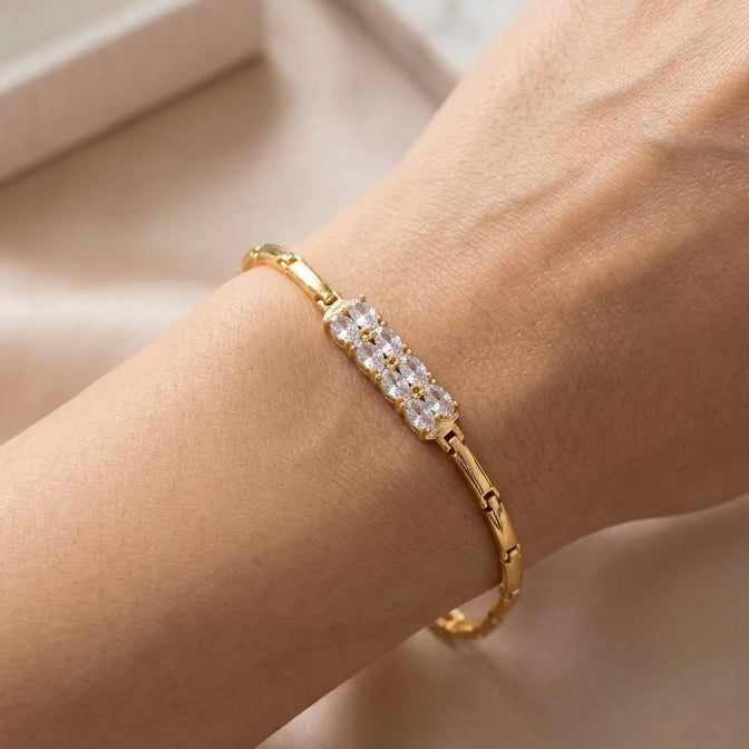 Crystal Bar Link Bracelet