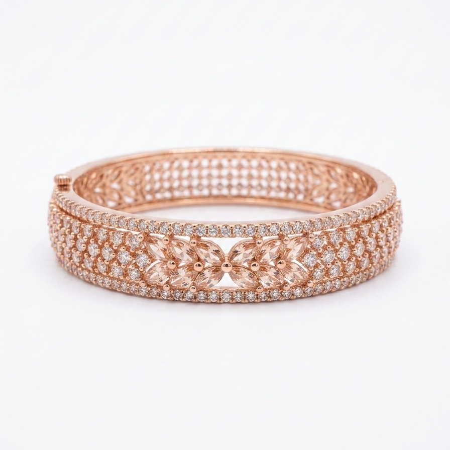 Floral Marquise Bangle