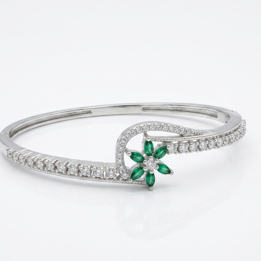 Floral Bypass Bangle