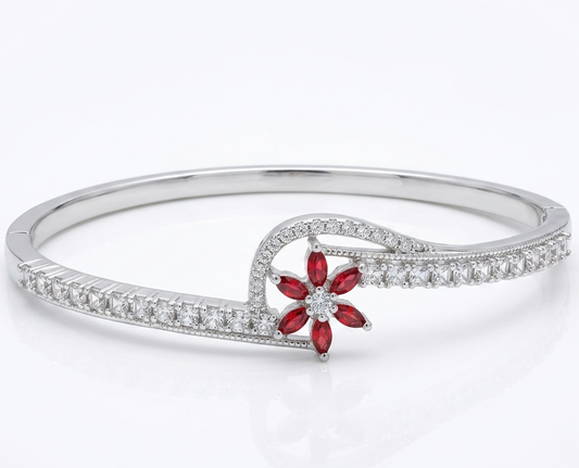 Floral Bypass Bangle